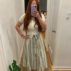 Anthropologie midi skirt with buttons